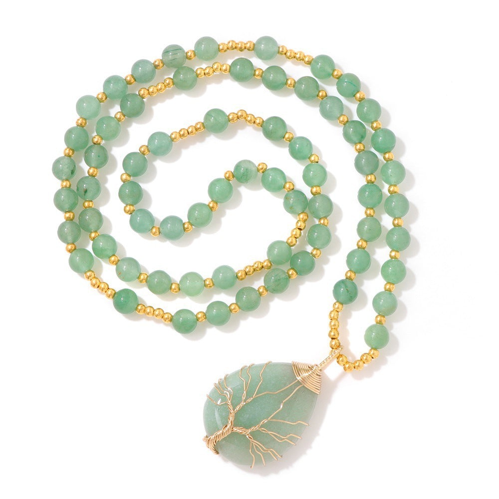 Stone Pendant Elastic String Men's And Women's Necklaces Seaside Beach Style