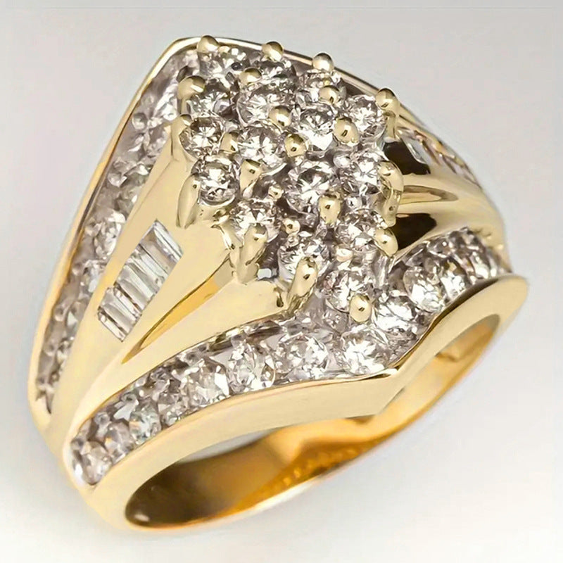 European And American Heavy Industry Ring Female Palace Style Affordable Luxury Fashion Ring