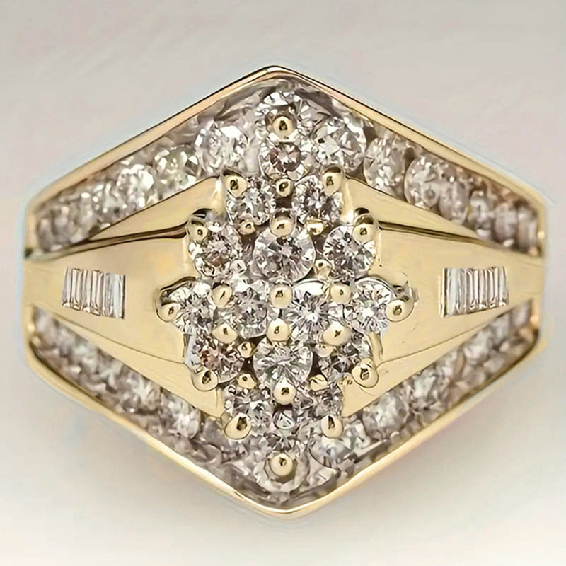European And American Heavy Industry Ring Female Palace Style Affordable Luxury Fashion Ring