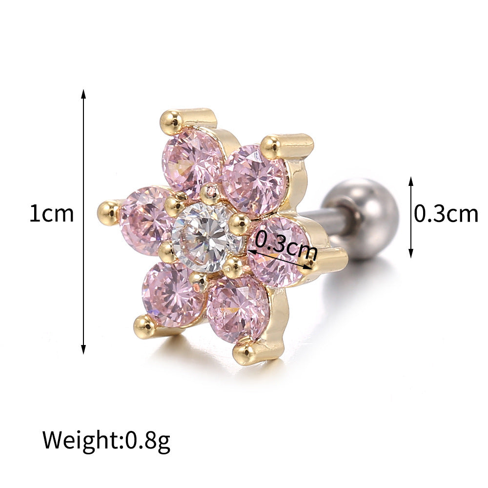 Puncture Personality Creative Screw Stud Earrings