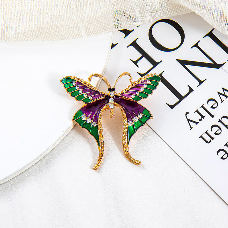 Korean Style Bee Butterfly Diamond Brooch