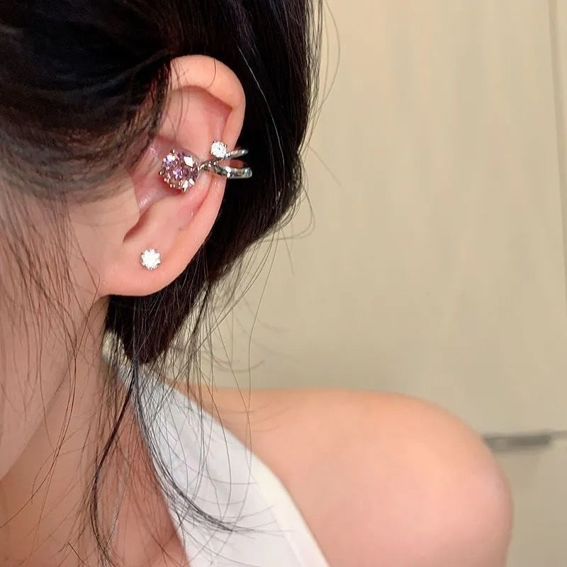 Rose Gold Light Luxury Round Petite Earrings